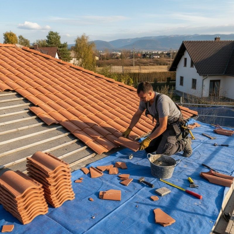 Clay Roof Installation detail